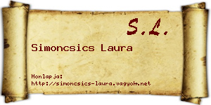 Simoncsics Laura névjegykártya